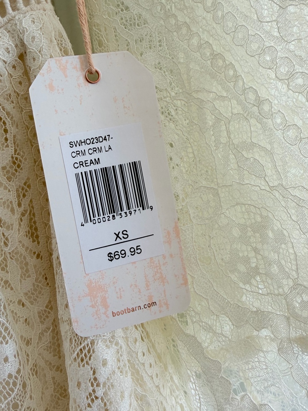 SHYANNE Lace Western Dress Cream Size XS Boho Romantic Mini Dress - Picture 10 of 13